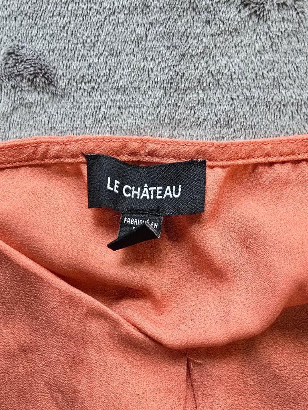 Vintage Le Chateau Peach Double-Layered Spaghetti Strap Camisole Top sz Large - Picture 4 of 5